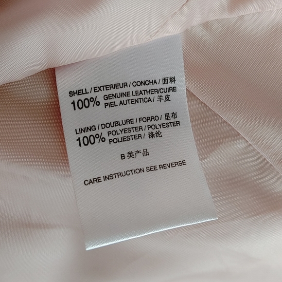 JOAN & DAVID Vintage Pale Pink Genuine Leather Jacket - Picture 7 of 10